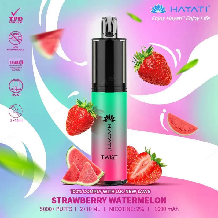 Hayati Twist 5000 Puffs Disposable Vape Pod Kit Box of 10 - Direct Vape Wholesale Hayati Twist 5000 Puffs Disposable Vape Pod Kit Box of 10 - Direct Vape Wholesale
