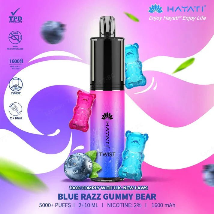 Hayati Twist 5000 Puffs Disposable Vape Pod Kit Box of 10 - Direct Vape Wholesale Hayati Twist 5000 Puffs Disposable Vape Pod Kit Box of 10 - Direct Vape Wholesale