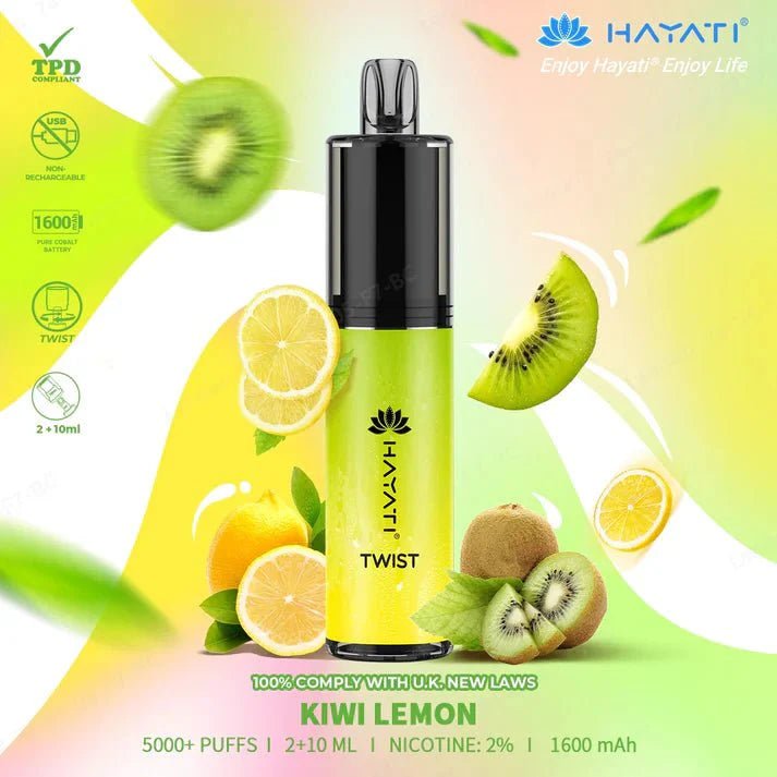 Hayati Twist 5000 Puffs Disposable Vape Pod Kit Box of 10 - Direct Vape Wholesale Hayati Twist 5000 Puffs Disposable Vape Pod Kit Box of 10 - Direct Vape Wholesale