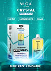 The Crystal Pro Max + 10000 Disposable Vape Pod Box of 10 - The Crystal Pro Max + 10000 Disposable Vape Pod Box of 10 - Blue Razz Lemonade - Vapeuksupplier - Direct Vape Wholesale