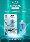 The Crystal Pro Max + 10000 Disposable Vape Pod Box of 10 - The Crystal Pro Max + 10000 Disposable Vape Pod Box of 10 - Blue Razz Ice - Vapeuksupplier - Direct Vape Wholesale