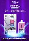 The Crystal Pro Max + 10000 Disposable Vape Pod Box of 10 - The Crystal Pro Max + 10000 Disposable Vape Pod Box of 10 - Blueberry Sour Raspberry - Vapeuksupplier - Direct Vape Wholesale