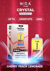 The Crystal Pro Max + 10000 Disposable Vape Pod Box of 10 - The Crystal Pro Max + 10000 Disposable Vape Pod Box of 10 - Cherry Peach Lemonade - Vapeuksupplier - Direct Vape Wholesale