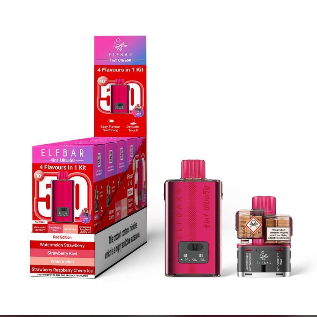 Elf Bar 4 in 1 Ultra 50 Vape Kit (Pack of 5) - Direct Vape Wholesale Elf Bar 4 in 1 Ultra 50 Vape Kit (Pack of 5) - Direct Vape Wholesale