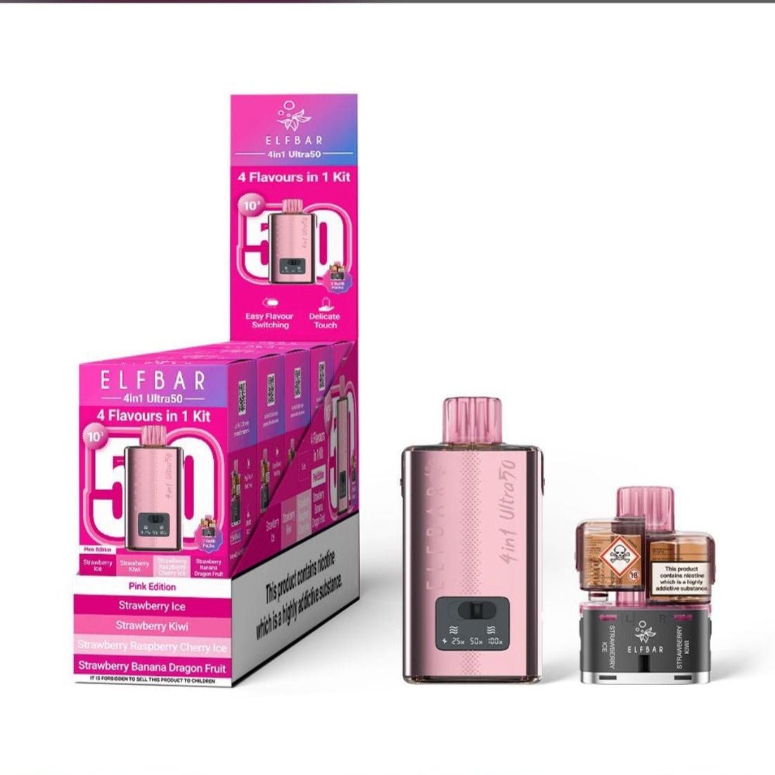 Elf Bar 4 in 1 Ultra 50 Vape Kit (Pack of 5) - Direct Vape Wholesale Elf Bar 4 in 1 Ultra 50 Vape Kit (Pack of 5) - Direct Vape Wholesale