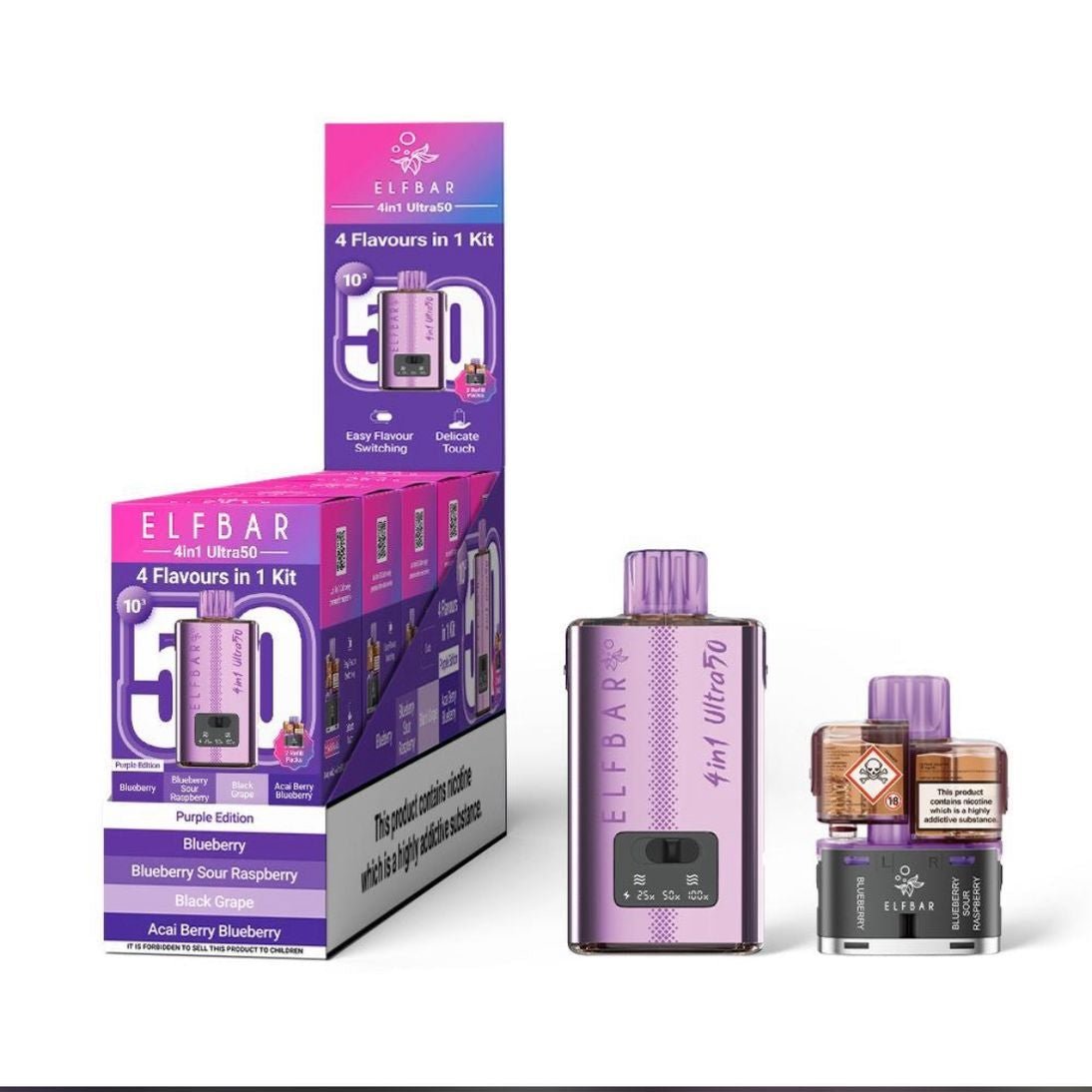 Elf Bar 4 in 1 Ultra 50 Vape Kit (Pack of 5) - Direct Vape Wholesale Elf Bar 4 in 1 Ultra 50 Vape Kit (Pack of 5) - Direct Vape Wholesale