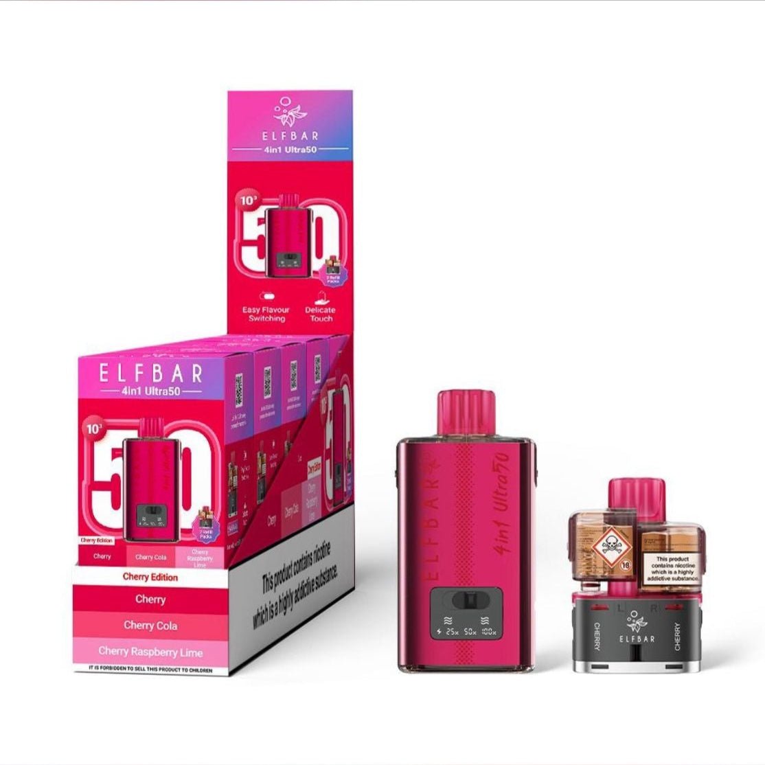 Elf Bar 4 in 1 Ultra 50 Vape Kit (Pack of 5) - Direct Vape Wholesale Elf Bar 4 in 1 Ultra 50 Vape Kit (Pack of 5) - Direct Vape Wholesale