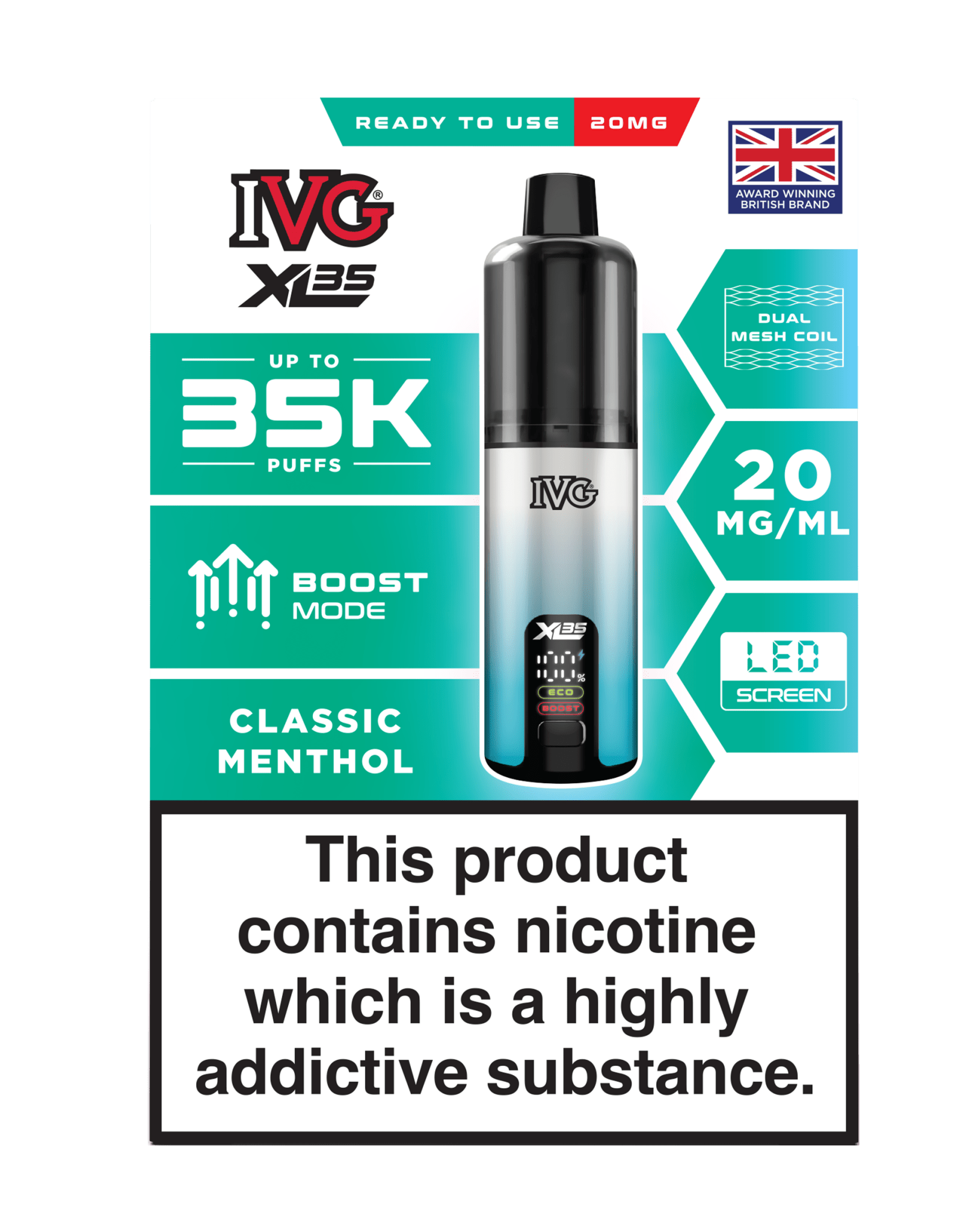 IVG XL 35K Prefilled Pod Vape Pack of 5 - Direct Vape Wholesale IVG XL 35K Prefilled Pod Vape Pack of 5 - Direct Vape Wholesale